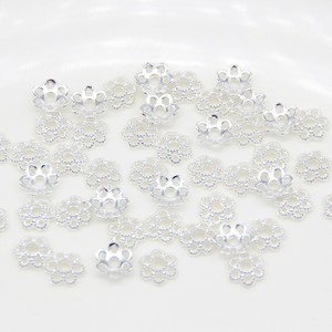 Alloy <b>Flower</b> Spacer Beads 6mm Pearl Pads For <b>Bracelet</b> Beading Accessories - Product Image 3