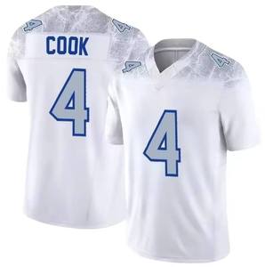 Camiseta de Fútbol Americano Unisex # 17 Josh Allen # 4 James Cook III # 0 Keon Coleman Blanco Sublimado Transpirable 100% - Product Image 3