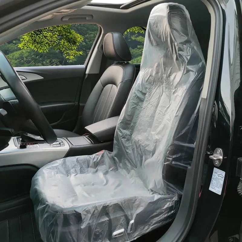 Commercio all'ingrosso di plastica a buon mercato sedia auto seat covers, bianco copertura della sedia di nozze