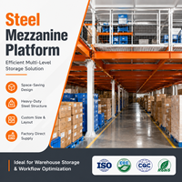 Plateforme de mezzanine en acier Q235 sur mesure pour entrepôt, rayonnage de stockage robuste, protégé contre la corrosion, certifié ISO9001, gain de place pour