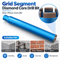 Foret diamanté segmenté à grille stable pour béton, faible vibration, perçage humide