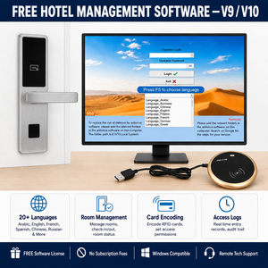 Cerradura Inteligente <span class=keywords><strong>para</strong></span> <span class=keywords><strong>Hotel</strong></span> Pro USB V9 V10, Cerradura Electrónica con <span class=keywords><strong>Tarjeta</strong></span> RFID, Resistente al Agua, con Material <span class=keywords><strong>de</strong></span> Acero Inoxidable SS304 - Product Image 6