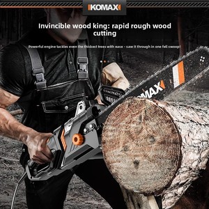 Motosierra Eléctrica KOMAX para Tala, Motosierra Pequeña <span class=keywords><strong>de</strong></span> Mano para Uso Doméstico, Hoja <span class=keywords><strong>de</strong></span> Sierra <span class=keywords><strong>de</strong></span> Alta Potencia para Trabajos en Madera - Product Image 4
