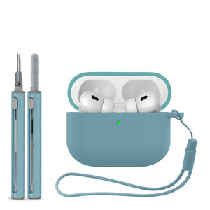 <span class=keywords><strong>Caja</strong></span> de <span class=keywords><strong>carga</strong></span> de auriculares de protección completa de silicona portátil, funda protectora, juego de carcasa con correa de pluma de limpieza para <span class=keywords><strong>Airpods</strong></span> <span class=keywords><strong>Pro</strong></span> 3 - Product Image 4