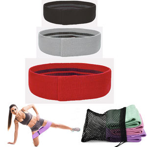 Großhandel mit niedrigem MOQ: Individuelles Logo, Workout-Übungs-Yoga-Band-Set (<span class=keywords><strong>3</strong></span>-teilig), elastisches Fitness-Gesäß- und Hüft-Stoff-Widerstandsband-Set - Product Image 1