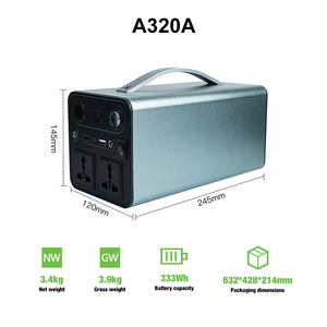 แผงโซลาร์เซลล์ขนาดกะทัดรัด 300W 333Wh พร้อมอะแดปเตอร์ AC ใช้ได้กับแบตเตอรี่ลิเธียมเทอร์นารี ไฟฉาย สถานีพกพา MPPT Modified Sine Wave - Product Image 2
