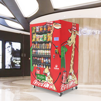 Meilleure Vente Europe : Distributeur Automatique pour Aliments et Boissons, Distributeur de Snacks avec Paiement par Espèces, Monnaie et Carte