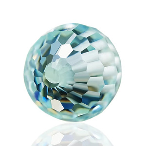 Moissanite <strong>Beads</strong> Round Facet White Yellow Blue <strong>Black</strong> Vvs Moissanite Stone Hole Ball Necklace Bracelet Jewelry Loose Moissanite - Product Image 2