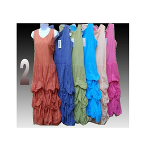 Último vestido de algodón informal ecológico para mujer transpirable estampado Tie Dye Batik para el día de San Valentín vestido tejido - Product Image 4