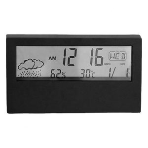 Stazione Meteo Elegante da Ufficio con <span class=keywords><strong>Sveglia</strong></span>, Schermo LCD Chiaro, Prodotto Conveniente, <span class=keywords><strong>Sveglia</strong></span> Vibrante su Ruote - Product Image 4