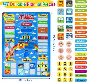 Calendrier <span class=keywords><strong>en</strong></span> <span class=keywords><strong>feutre</strong></span> éducatif pour enfants d'âge préscolaire, tableau mural d'apprentissage du temps, jouet d'éducation précoce, tableau d'apprentissage <span class=keywords><strong>en</strong></span> <span class=keywords><strong>feutre</strong></span> pour enfants - Product Image 2