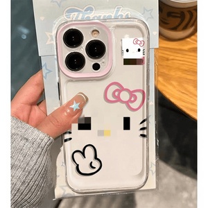 Dễ thương KT mèo trường hợp điện thoại cho <span class=keywords><strong>iPhone</strong></span> 16Promax/16 trường hợp điện thoại ý nghĩa thiết kế của iphone15 là 14 dễ thương 13 trong suốt 12 - Product Image 5