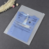 Sacs de rangement pour vêtements en plastique mat/givré personnalisés avec bandes de sécurité refermables, sacs en plastique transparents pour t-shirts, petits sacs à fermeture éclair