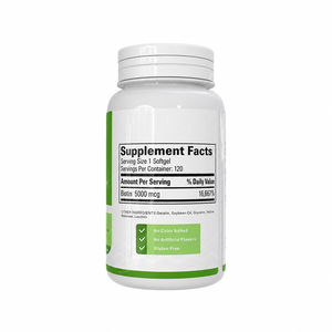 Gélules de biotine avancées 5000mcg, complément vitaminique hautement absorbable, gélules beauté, ongles forts - Product Image 3