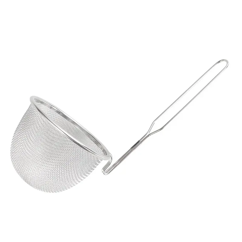 Atacado Cozinha Handheld Filtro Peneira De Farinha De Aço Inoxidável Espremedor De Leite De Soja Colander 2007032