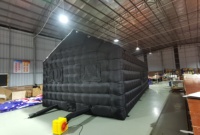 Tente Gonflable Géante Cube Noir Portable LED Boîte de Nuit Disco pour Événements - Commercial Arrière-cour Adulte