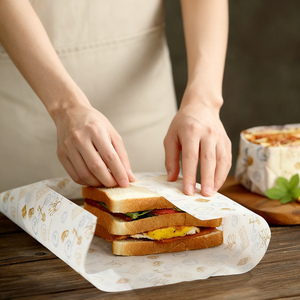 Papel PE a prueba de grasa recubierto de grado alimenticio 40gsm Embalaje imprimible para pastel Hamburguesa Pizza Snack - Product Image 4