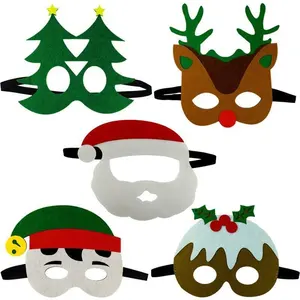 Weihnachts-Halbmaske für Kinder Weihnachts feier begünstigt Kostüm kinder Cosplay Augen masken
