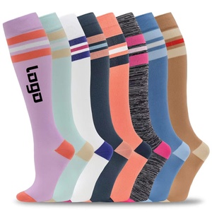 <b>Knee</b> <b>High</b> Compression Socks Women Full Nylon Flight Socks for Nurses Nurse Socks <b>High</b> Quality Wholesale - Product Image 1