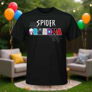 T-shirt coordinata per la festa di compleanno della famiglia Spider Grandma - Product Image 3
