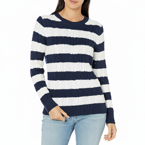 เสื้อสเวตเตอร์แฟชั่นผู้หญิงแบบสั่งทำ เนื้อผ้านุ่ม สวมใส่สบาย ทรงหลวม สไตล์ลำลอง เสื้อไหมพรมถักสำหรับผู้หญิงและเด็กผู้หญิง - Product Image 1