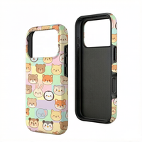 Coque de téléphone 2-en-1 double couche 3D par sublimation pour iPhone 17 Pro Max avec protection magnétique antichoc et design personnalisé