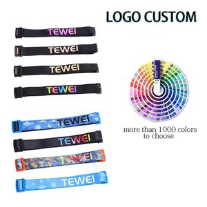 Custom Polyester Webbing Metal <b>Rubber</b> Webbing Stretchable Customized Outdoor Headlamp Reflective Band - Product Image 4