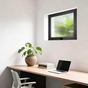 Fenêtre de sous-sol encastrée 360 °   Fenêtres coulissantes rotatives avec verre trempé, fenêtres à trappe rectangulaires intégrées - Product Image 4