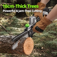 Tronçonneuse sans fil SUCA SC-5807 de 10 pouces, légère, portable, électrique, avec protection de sécurité pour la coupe d'arbres et du bois