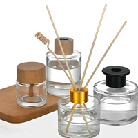 Offre Spéciale 50ml 100ml 200ml Diffuseur Rond Aromathérapie Bouteille En Verre Aromathérapie Aroma Reed Diffuseur Bouteille Avec Bouchon