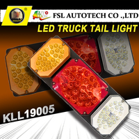 Feu arrière LED pour camion, clignotant, 12V 24V, feu de freinage, de position et de recul, 4.8W 4.4W, rouge ambre, tout-terrain, étanche IP67, lampe automobile