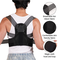 Correcteur de posture ergonomique en tissu ruban de poisson, stabilisateur d'épaule, soutien de la colonne vertébrale, attelle de soulagement de la douleur