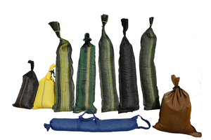 Sacs de silo en monofilament HDPE durables 25x100 cm Sacs de <span class=keywords><strong>sable</strong></span> verts avec attaches et poignées fiables - Product Image 5