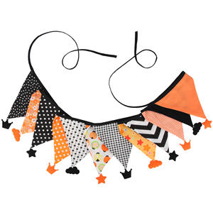 DAMAI nouveau Triangle banderoles bannière 12 pièces coton <span class=keywords><strong>tissu</strong></span> drapeaux <span class=keywords><strong>fanion</strong></span> guirlandes pour fête d'anniversaire mariage bébé douche thé fête - Product Image 2