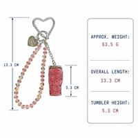 Porte-clés en acrylique avec strass, breloque perlée, pendentif de sac, bling, Kawaii, vente en gros, personnalisé, OEM, ODM