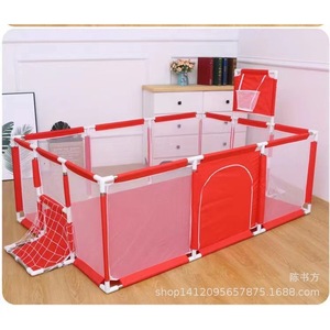 Baby Playpen Indoor Safety Fence Rectangle Blue Fabric Baby Crawling Enclosure - Product Image 2