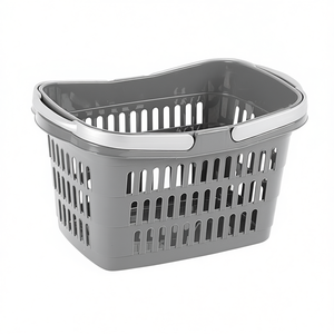 Shopping <b>Basket</b> With 2 Handles 39x24x23cm Grey <b>Storage</b> <b>Basket</b> - Product Image 2
