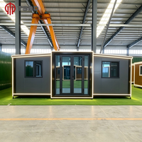 ABD Standartlarında Prefabrik Yangına Dayanıklı Su Geçirmez 20ft Genişletilebilir Konteyner Ev Taşınabilir Tatil Köyü Kampı Yaşanabilir Modüler Ev