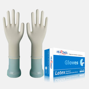 Gants d'examen en latex jetables, texture sur les doigts, sans poudre, épaisseur 5 MIL, longueur 24 CM, poudrés et non poudrés - Product Image 6