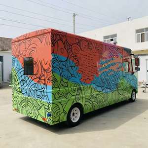 Camion électrique multifonctionnel de grande taille, restaurant mobile, camion alimentaire commercial à 4 roues, crème glacée, café, lait au thé, hot-dogs, en acier inoxydable - Product Image 5