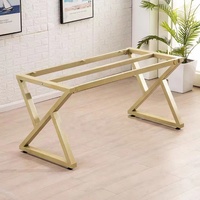 Milieu du siècle moderne industriel métal acier support de Table pieds Support pied or bricolage meubles jambes bureau Table à manger cadre