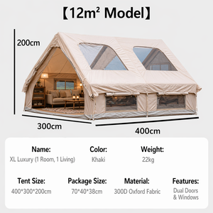 <span class=keywords><strong>Tenda</strong></span> da <span class=keywords><strong>Campeggio</strong></span> Gonfiabile di Lusso 2026, 12m2, Grande <span class=keywords><strong>Tenda</strong></span> Glamping ad Aria per 8-10 Persone, Fornitore di Fabbrica - Product Image 1