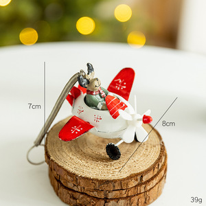 เครื่องประดับตกแต่งต้นคริสต์มาสรูปซานตาคลอส กวางเรนเดียร์ และเครื่องบิน - Product Image 2