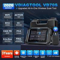 Herramienta de Diagnóstico Bidireccional para Automóviles VD70S, Escáner OBD2 de Sistema Completo con 31 Funciones de Reinicio, Programador de Llaves IMMO, Envío Gratuito desde Almacenes en EE. UU. y la UE