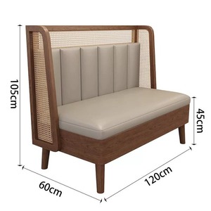 Set di Divani di Lusso per Ristoranti, Tavoli e Sedie Commerciali per Bar e Caffetterie, Arredamento in Legno per Ristoranti - Product Image 5