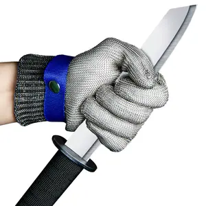 Fabricant de gants de sécurité Gants de travail en acier inoxydable anti-coupure Fournisseurs