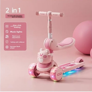 Trottinette électrique à trois roues pour enfants de 1 à 12 ans, garçons et filles, avec capteur antidérapant, en plastique - Product Image 2