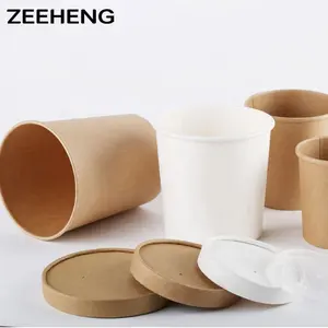 Factory hot sale high quality eco disposable kraft soup salad bowl cup