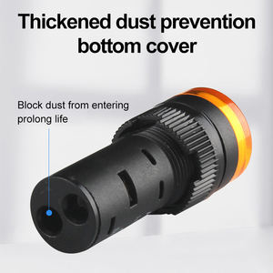 AD16-16C 16 мм для крепления на панель сигнал индикатор источника питания со светодиодной подсветкой 12V 24V 220V контрольная лампа синего, зеленого, красного, белого и желтого цвета - Product Image 4