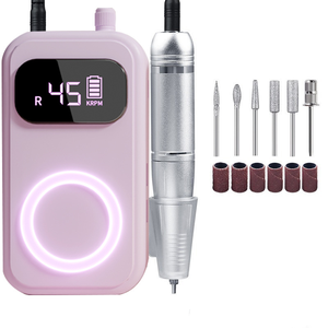 Machine à percer les ongles sans fil 45000 tr/min, électrique rechargeable, 5 têtes, lime électrique portable, outil de polissage pour la manucure et le nail art - Product Image 2